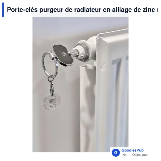 Porte-clés purgeur de radiateur en alliage de zinc recyclé Mara - Image 7