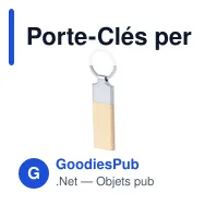 Porte-Clés personnalisable Ranigang avec logo pour entreprises - Miniature 1