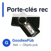 Porte-clés rectangulaire personnalisable en métal avec logo - Stella - Miniature 4