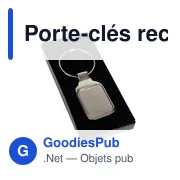 Porte-clés rectangulaire | Tristian - Miniature 1