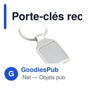 Porte-clés rectangulaire | Tristian - Miniature 2