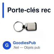 Porte-clés rectangulaire | Tristian - Miniature 3