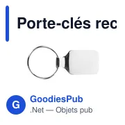 Porte-clés rectangulaire | Tristian - Miniature 4