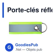 Porte-clés réfléchissant Aliyah - Miniature 1