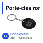 Porte-clés rond en acier inoxydable recyclé Risa - Miniature 2