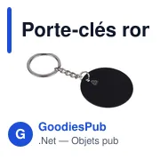 Porte-clés rond en acier inoxydable recyclé Risa - Miniature 3