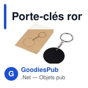 Porte-clés rond en acier inoxydable recyclé Risa - Miniature 4
