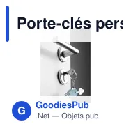 Porte-clés personnalisable en PVC avec logo - Modèle sur-mesure - Miniature 2