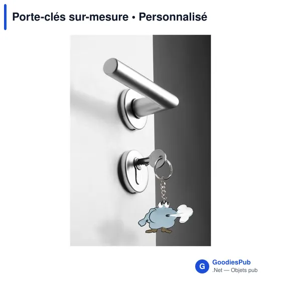 Porte-clés personnalisable en PVC avec logo - Modèle sur-mesure - Image 2