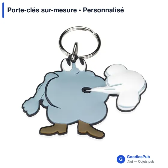 Porte-clés personnalisable en PVC avec logo - Modèle sur-mesure - Image 3