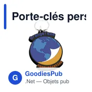 Porte-clés personnalisable en PVC avec logo - Modèle sur-mesure - Miniature 4