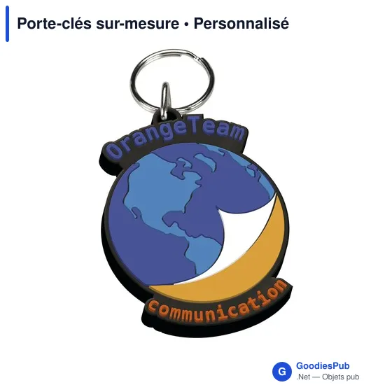 Porte-clés personnalisable en PVC avec logo - Modèle sur-mesure - Image 4