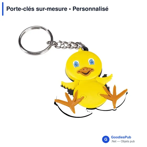 Porte-clés personnalisable en PVC avec logo - Modèle sur-mesure - Image 5