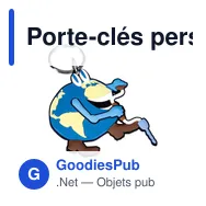 Porte-clés personnalisable en PVC avec logo - Modèle sur-mesure - Miniature 6