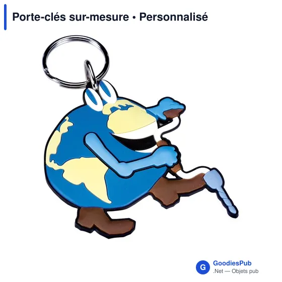 Porte-clés personnalisable en PVC avec logo - Modèle sur-mesure - Image 6