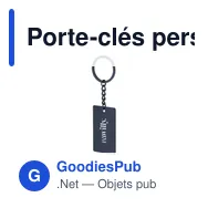 Porte-clés personnalisable en acier inoxydable avec logo - Taraf - Miniature 12