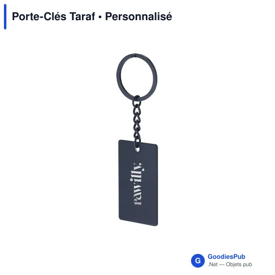 Porte-clés personnalisable en acier inoxydable avec logo - Taraf - Image 12