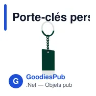 Porte-clés personnalisable en acier inoxydable avec logo - Taraf - Miniature 3