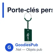 Porte-clés personnalisable en acier inoxydable avec logo - Taraf - Miniature 5
