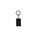 Variante noir - Porte-clés personnalisable en acier inoxydable avec logo - Taraf