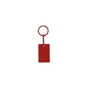 Variante rouge - Porte-clés personnalisable en acier inoxydable avec logo - Taraf