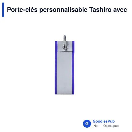 Porte-clés personnalisable Tashiro avec logo - Accessoire pratique