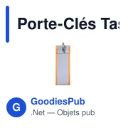 Porte-clés personnalisable Tashiro avec logo - Accessoire pratique - Miniature 3