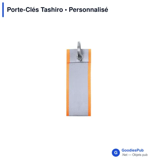 Porte-clés personnalisable Tashiro avec logo - Accessoire pratique - Image 3