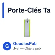 Porte-clés personnalisable Tashiro avec logo - Accessoire pratique - Miniature 5