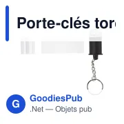 Porte-clés torche personnalisable avec logo - Carly - Miniature 1