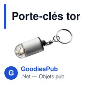 Porte-clés torche personnalisable avec logo - Carly - Miniature 2