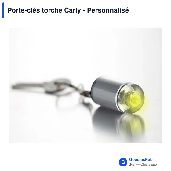 Porte-clés torche personnalisable avec logo - Carly - Image 3