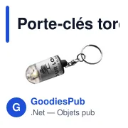 Porte-clés torche personnalisable avec logo - Carly - Miniature 5