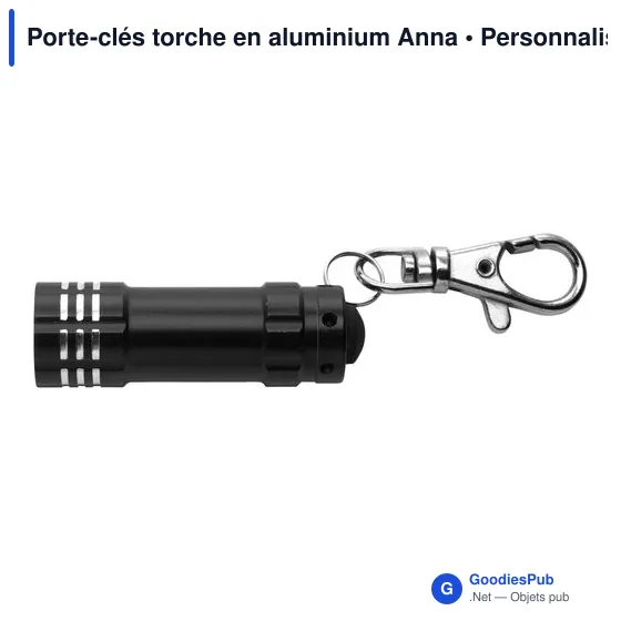 Porte-clés torche en aluminium Anna - Image 1