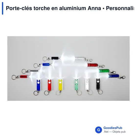 Porte-clés torche en aluminium  Anna - Image 11