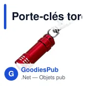 Porte-clés torche en aluminium Anna - Miniature 5
