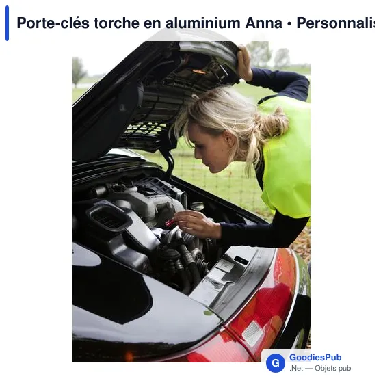 Porte-clés torche en aluminium Anna - Image 6