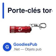 Porte-clés torche en aluminium Anna - Miniature 7