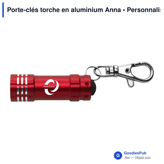 Porte-clés torche en aluminium Anna - Image 7