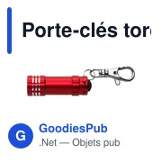 Porte-clés torche en aluminium Anna - Miniature 8
