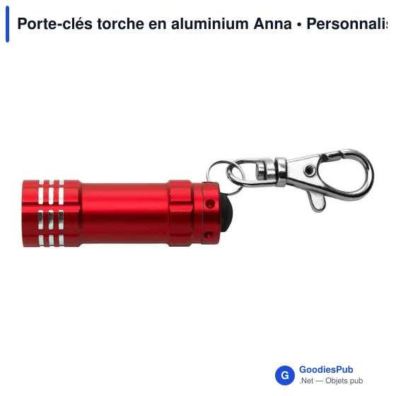 Porte-clés torche en aluminium Anna - Image 8