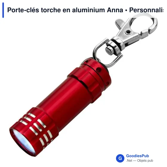 Porte-clés torche en aluminium  Anna - Image 9