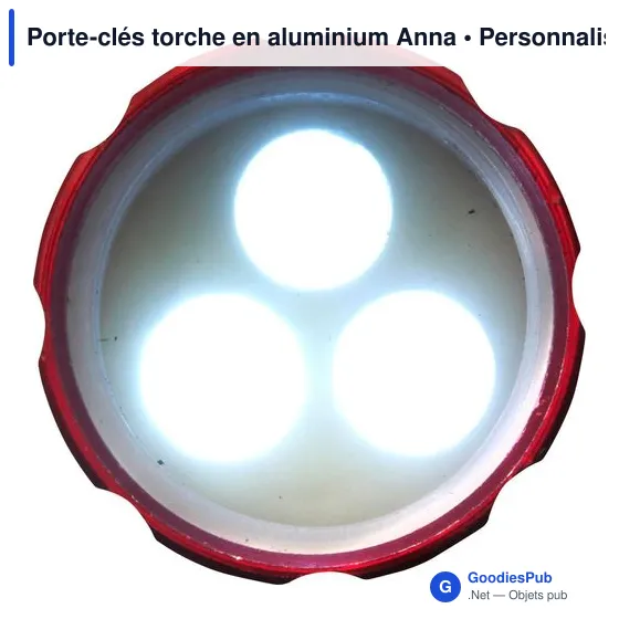 Porte-clés torche en aluminium  Anna - Image 10