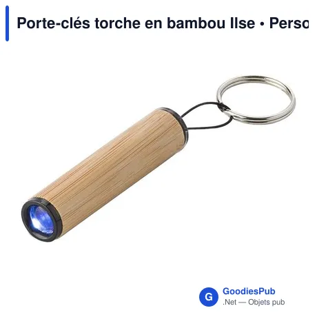 Porte-clés torche en bambou Ilse
