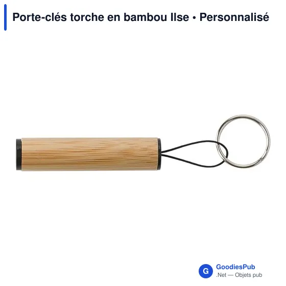 Porte-clés torche en bambou Ilse - Image 3