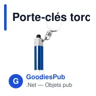 Porte-clés torche en métal personnalisable avec logo - Audrey - Miniature 11