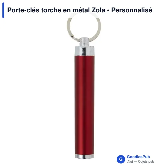 Porte-clés torche en métal Zola - Image 2