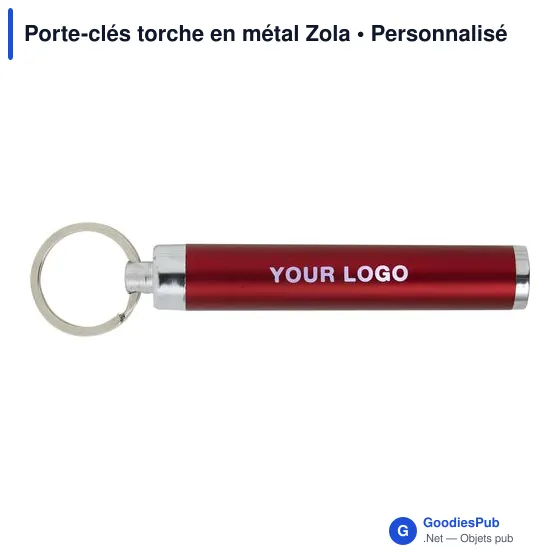 Porte-clés torche en métal Zola - Image 4