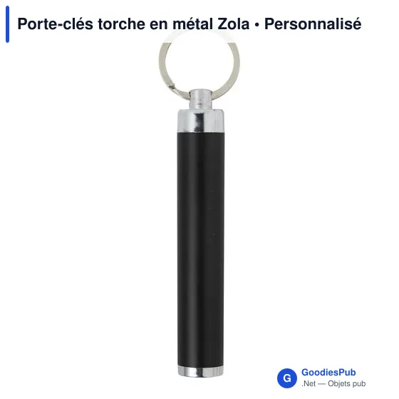 Porte-clés torche en métal Zola - Image 5