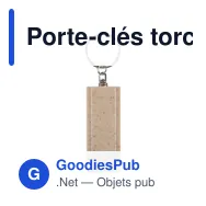 Porte-clés torche personnalisable avec logo - Günter - Miniature 2